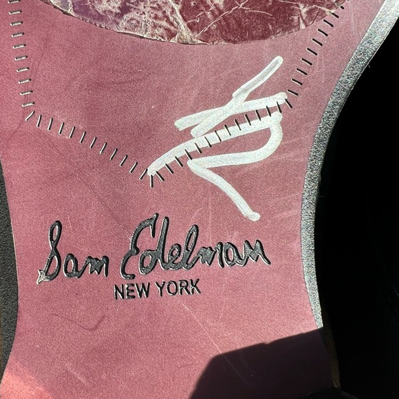 Sam Edelman woman’s black Balfour Real Fur Hair Double Buckle loafer - Picture 8 of 15